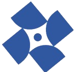 Logo bleu abstrait dynamique