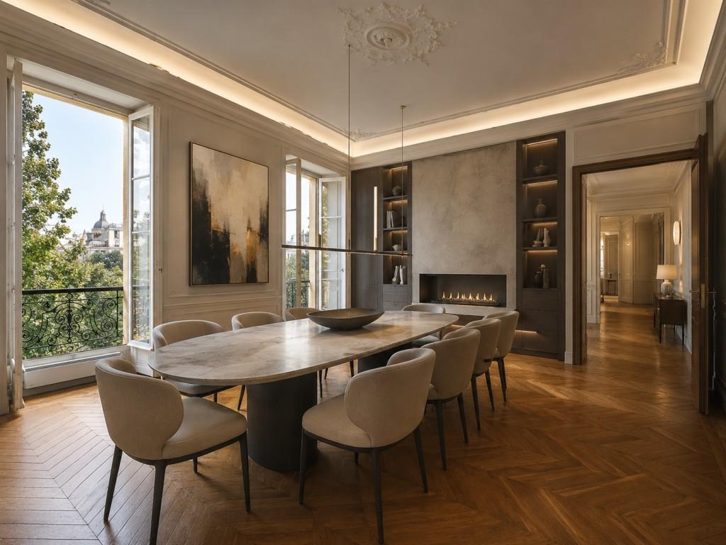 Salle à manger élégante moderne