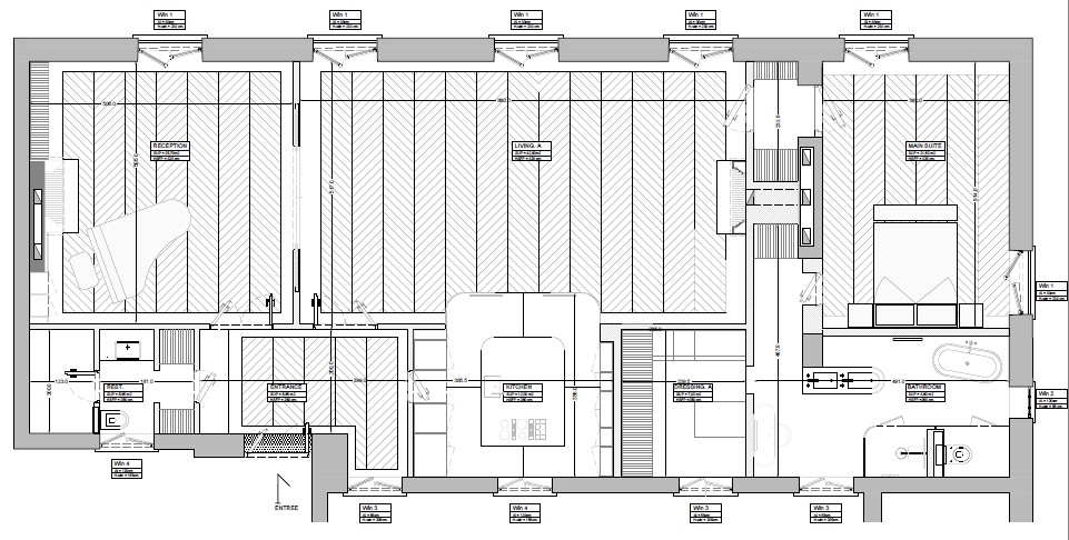 Plan d'étage d'un bâtiment